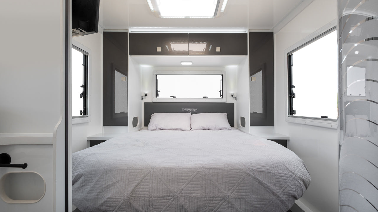 Winnebago Iluka interior view of bed