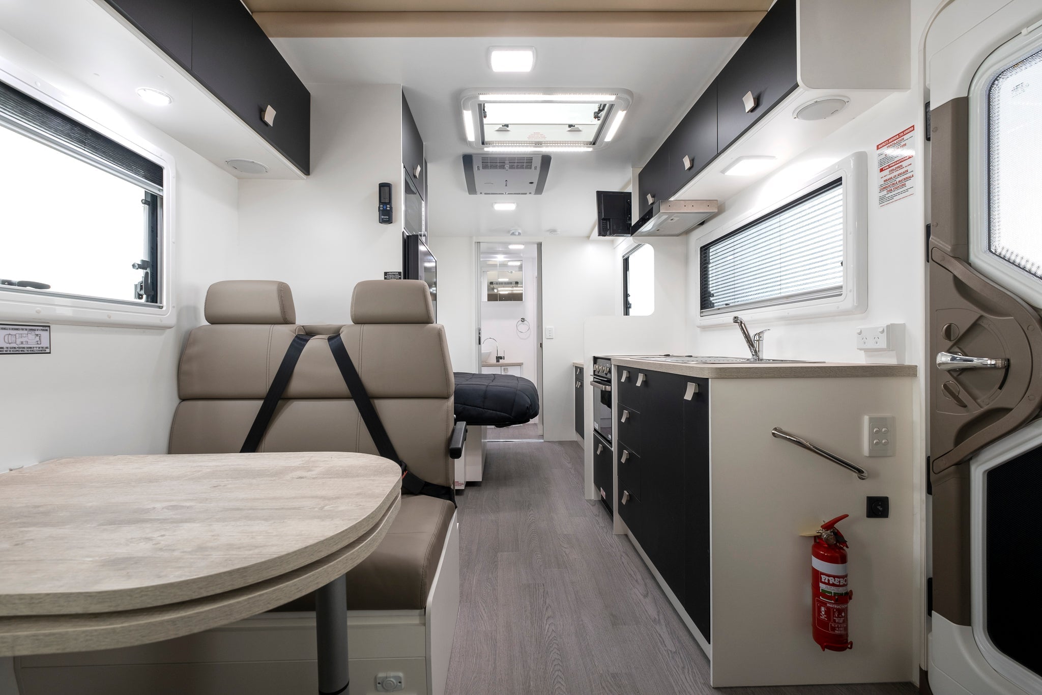Winnebago Coogee forward facing dinette and kitchenette