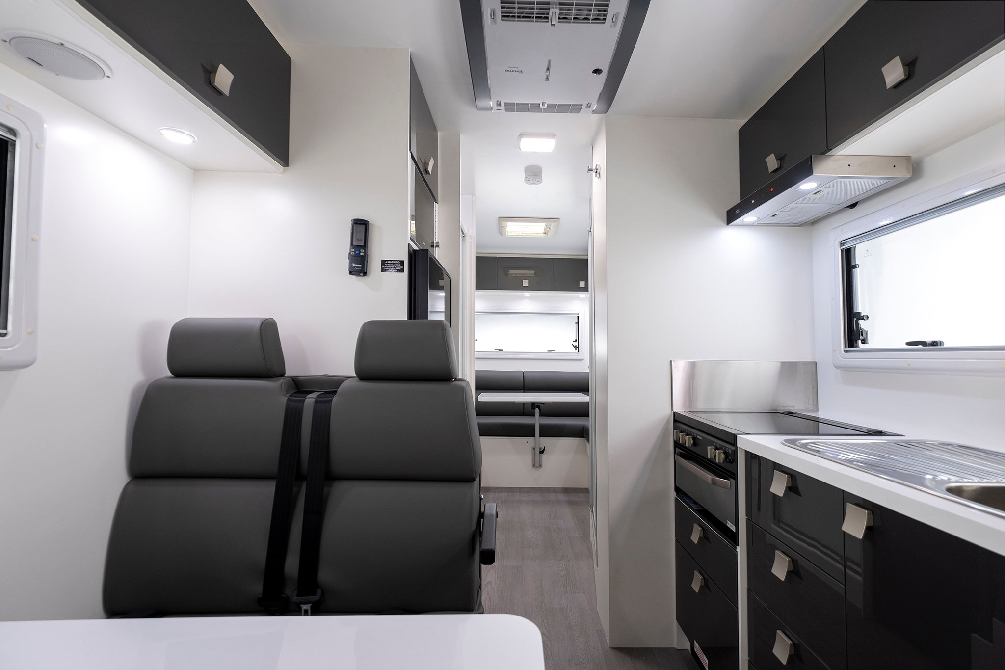 Winnebago Burleigh dining and kitchenette