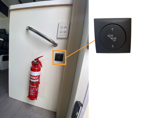 rv entry door step button