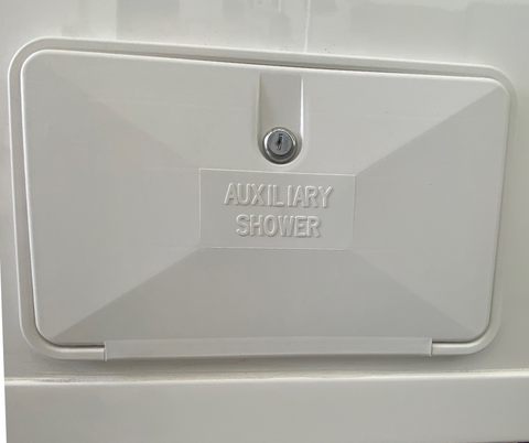 motorhome auxiliary shower compartment