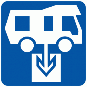 Campground dump station sign